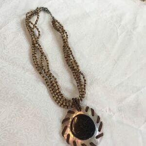 Four Strand Necklace with Mother of Pearl